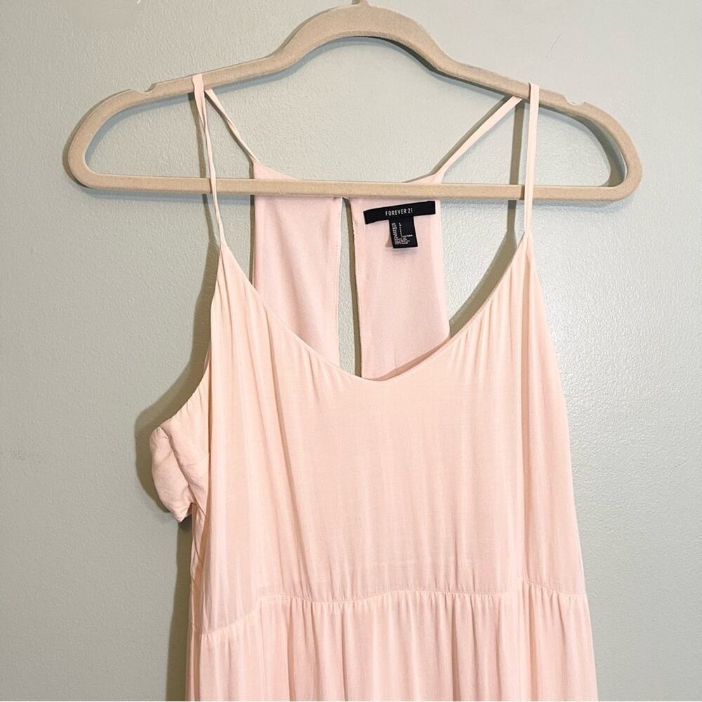 Forever 21 Women's Pink Strappy Maxi Dress Size Large - Picture 4 of 16